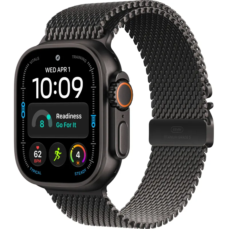 AW Ultra 4 Black 49mm Ti Milanese Loop Large — фото 1